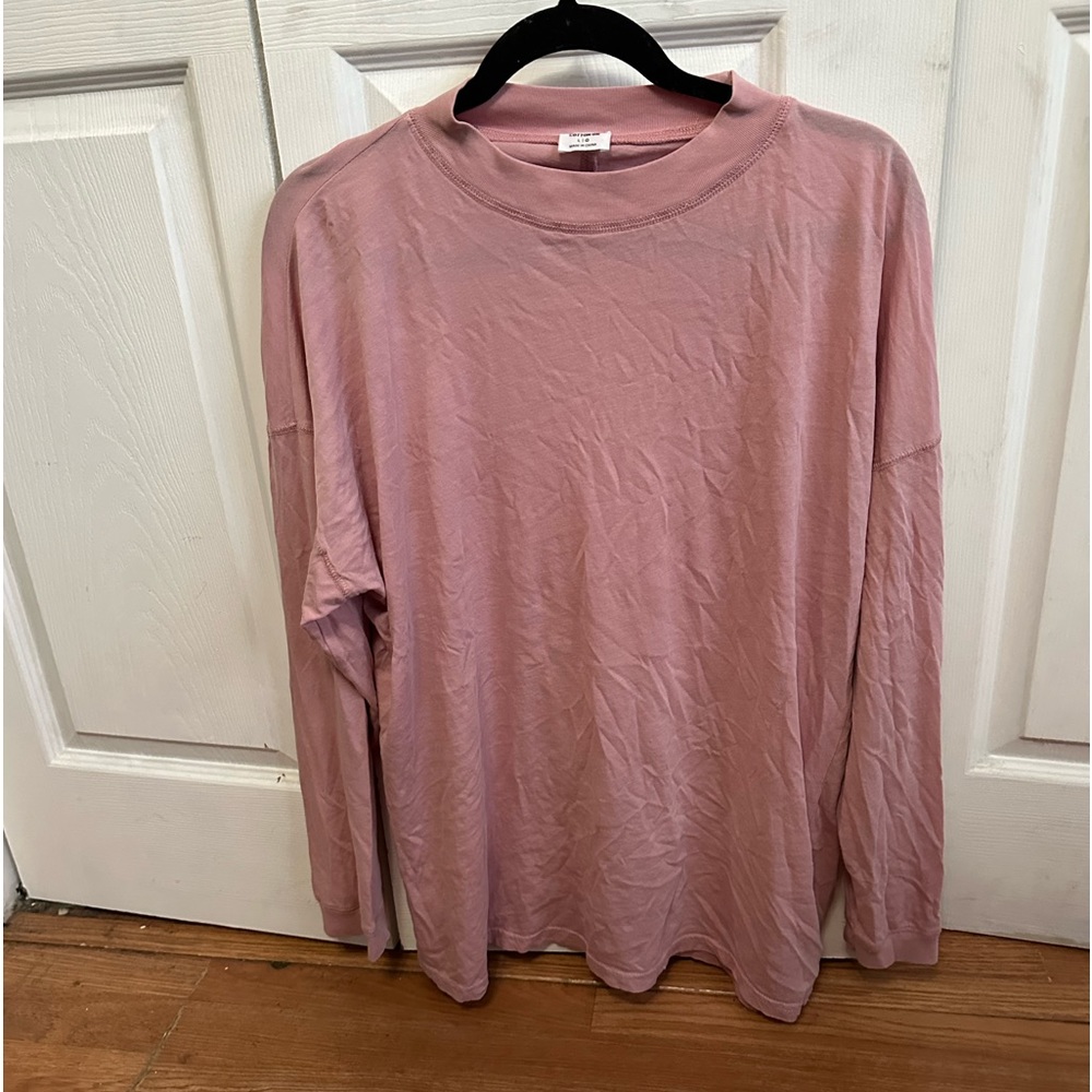 Pink long sleeve baggy t shirt